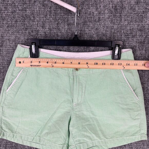 Columbia PFG Shorts Womens 4 Green Cotton Mid Rise Casual Outdoor Camping Hiking - Picture 5 of 9